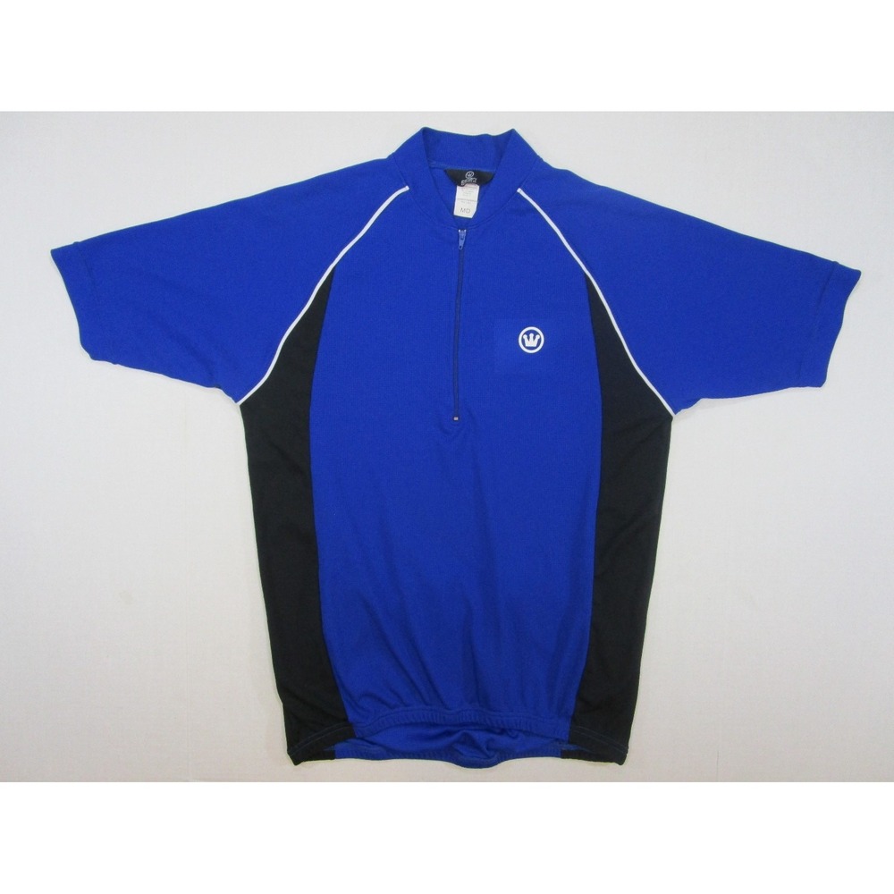 Canari Cycle Jersey  SS Shirt Size Medium Polyester BIKE Bicycle Blue